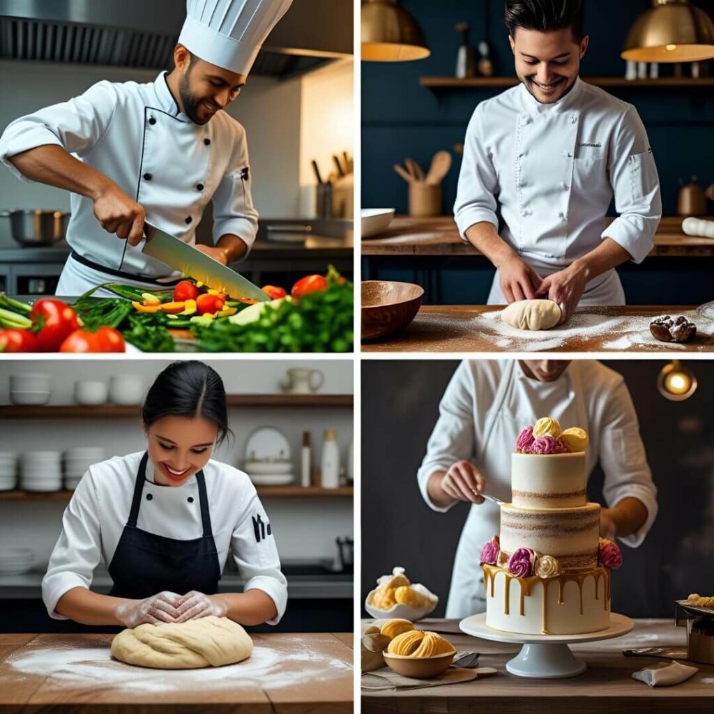 RCV EXPERT Formation chef en cuisine boulanger faconnant du pain patissier decorant un gateau RCV EXPERT